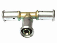 Тройник пресс 20х20х20 равнопроходной, латунь (Henco) 9P-202020