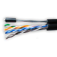 Витая пара U/UTP Cat 5e 4x2x0.51 Premium Cu PE OUT T-FG8 трос 305м (SUPRLAN) 01-0308-1