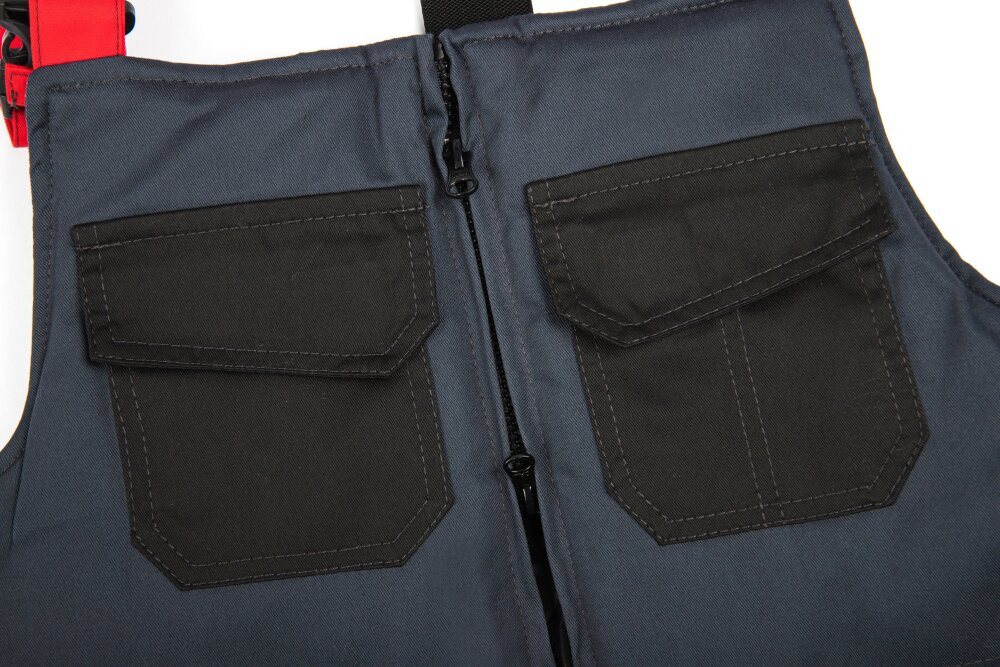 Костюм зимний Фаворит-Мега (ткань Протек,240) полукомбинезон, черный красный серый, 48-50 182-188 (Факел) 87472322