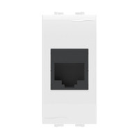 BRAVA Розетка компьютерная RJ45 (разъем PcNet) 1 модуль категория 5е белая (DKC) 76654B