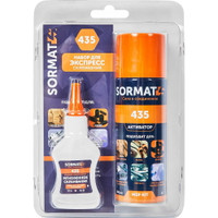 Набор универсальный супер-клей Sormat MDF Kit клей80 г. + активатор 400 мл. (SORMAT) 9630220480