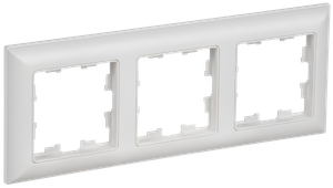 BRITE Рамка 3-местная РУ-3-БрАБ арктический белый/белый IEK (IEK) BR-M32-12-K91