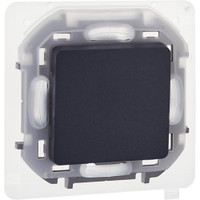 Выключатель 1-клавишный проходной 10АХ IP44 безвинтовое крепление антрацит INSPIRIA (IEK) 673673