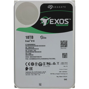 Жесткий диск 18TB Exos X18 3.5'', SAS, 7200 об/мин, 256 МБ (Seagate) ST18000NM004J