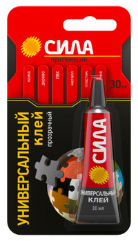 Клей УНИВЕРСАЛЬНЫЙ прозрачный 30 мл блистер СИЛА SUBL-30 (СИЛА) Б0060474