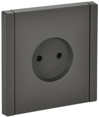 FORTE&PIANO Розетка 1-местная без заземления без защитных шторок винтовое крепление 10А FP318 серый IEK (IEK) FP-R10-10-K03
