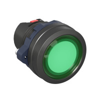 Головка кнопки плоская прозрачная с фиксацией, зеленая (DKC) M22P-FLLGP
