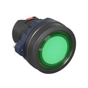 Головка кнопки плоская прозрачная с фиксацией, зеленая (DKC) M22P-FLLGP