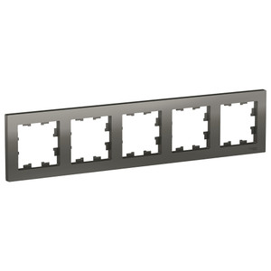 Рамка пятипостовая ATLASDESIGN универсальная сталь (Systeme Electric) ATN000905