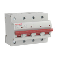 Выключатель автоматический модульный YON max типа MD125H, 10кА, 4 полюса, хар-ка C, 100А (DKC) MD125H-4PC100