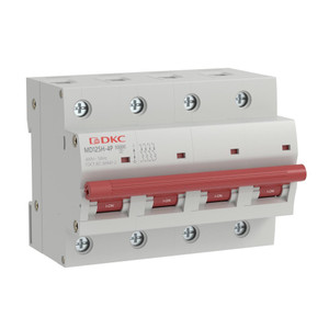 Выключатель автоматический модульный YON max типа MD125H, 10кА, 4 полюса, хар-ка C, 100А (DKC) MD125H-4PC100