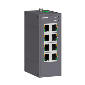 Промышленный неуправляемый коммутатор, 8х10/100Base-T(X) портов RJ45, 12-48В DC/18-30В AC, с резервированием (DKC) N1000-8T-P2