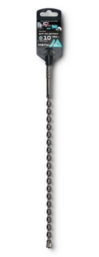 Бур по бетону SDS-plus 10 х360/300 мм, напайка с центром, 2 спирали (METALLICA) 904329