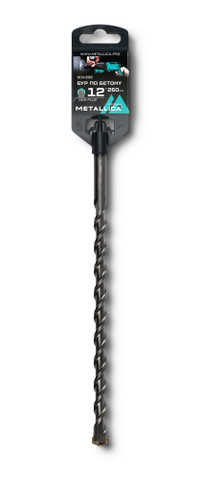 Бур по бетону SDS-plus 12 х260/200 мм, напайка с центром, 2 спирали (METALLICA) 904398