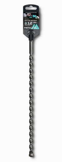 Бур по бетону SDS-plus 12 х360/300 мм, напайка с центром, 2 спирали (METALLICA) 904411