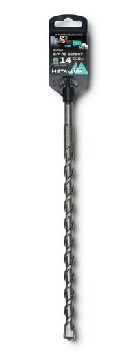 Бур по бетону SDS-plus 14 х310/250 мм, напайка с центром, 2 спирали (METALLICA) 904510