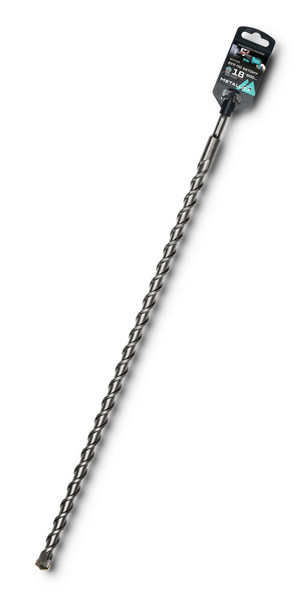 Бур по бетону SDS-plus 18 х600/550 мм, напайка с центром, 2 спирали (METALLICA) 904749