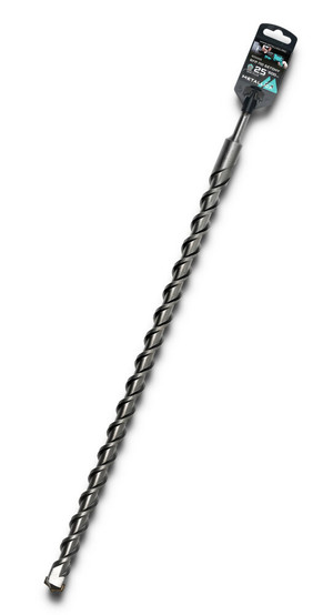 Бур по бетону SDS-plus 25 х600/550 мм, напайка с центром, 2 спирали (METALLICA) 905005