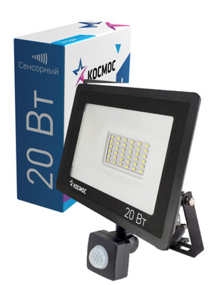 Прожектор светодиодный ДО-20 Вт с ИК-датчиком 6500К1600 Лм IP65 (Космос) K_PR5_LED_20S