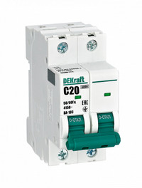 Выключатель автоматический ВА-103 2P 20А C 6кА новый (Dekraft) 12290DEK