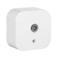 Розетка для открытой установки TV тип звезда белый QUTEO (IEK) 782215