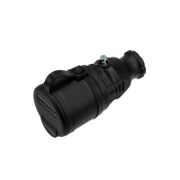 Розетка переносная с защитной крышкой каучук 16А IP44 черная (REXANT) 111-004