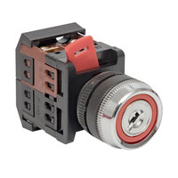 Переключатель АKS-22 черный c замком возвратный NO+NC PROxima (EKF) aks-22