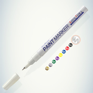 Маркер-краска Extra Fine Paint Marker белая, 1мм, нитро-основа (MunHwa) Б0048236