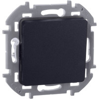 Выключатель 1-клавишный проходной 10АХ безвинтовое крепление антрацит INSPIRIA (IEK) 673653
