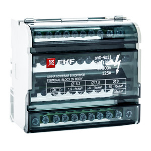 Шина нулевая в корпусе 4х11 (EKF) sn0-4x11