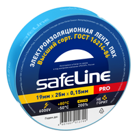 Изолента ПВХ синяя 19мм 25м Safeline (SafeLine) 9374