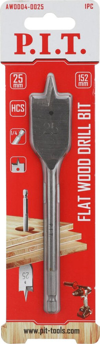 Сверло по дереву перовое   25x152мм (P.I.T.) AWOD04-0025