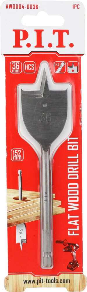Сверло по дереву перовое   36x152мм (P.I.T.) AWOD04-0036