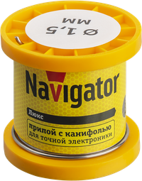 Припой 93 083 NEM-Pos02-61K-1.5-K100 (ПОС-61, катушка, 1.5 мм, 100 гр) (Navigator Group) 93083