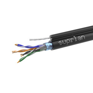 Витая пара F/UTP Cat 5e 4x2xAWG24 Standart Cu PE OUT T-FG8 трос 305м (SUPRLAN) 01-1026-1