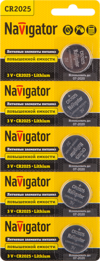 Батарейка NBT-CR2025-BP5 (Navigator Group) 94764