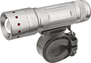 Фонарь светодиодный NPT-B01-3AAA 1LED 5Вт велосипедный металл+пластик (Navigator Group) 94964
