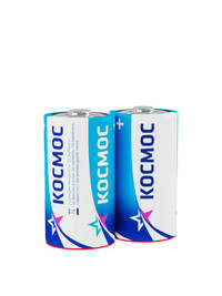 Батарейка  R14 (С) 1.5V Zinc carbon 2S в шринке (Космос) KOCR14