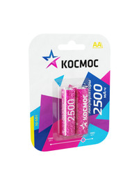 Аккумулятор 2500мАч R6 (AA) NiMH (Космос) KOCR6NIMH2500MAH2BL