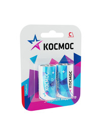 Батарейка  LR14 (C) 1.5V Alkaline 2BL (Космос) KOCLR14MAX2BL