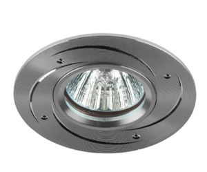 Светильник встраиваемый KL43 SL /1 литой алюминиевый MR16 12V/220V 50W серебро (100/2100) (ЭРА) Б0049562
