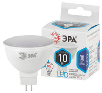 Лампа светодиодная LED 10 Вт 800Лм 4000К софит нейтральный GU5.3 170-265В LED MR16-10W-840-GU5.3 Standart (ЭРА) Б0032996