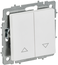 BRITE Выключатель жалюзи 10А ВС10-1-5-БрАБ арктический белый IEK (IEK) BR-V15-0-10-K91