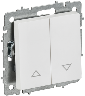 BRITE Выключатель жалюзи 10А ВС10-1-5-БрАБ арктический белый IEK (IEK) BR-V15-0-10-K91