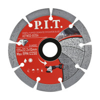 Диск алмазный отрезной (сегментированный)   125x22,2x1,4 мм (P.I.T.) ACTW03-G125A