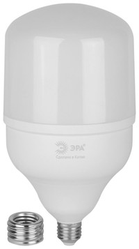 Лампа светодиодная высокой мощности LED 100 Вт 10000Лм 6500К T140 холодный E27/E40 (переходник) 170-265В LED POWER T140-100W-865-E27/E40 Green Line (ЭРА) Б0067055