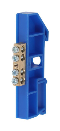 Шина NO-222-43 N ноль на DIN-изоляторе ШНИ-6х9-4-Д-синий (ЭРА) Б0033424