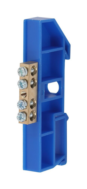 Шина NO-222-43 N ноль на DIN-изоляторе ШНИ-6х9-4-Д-синий (ЭРА) Б0033424