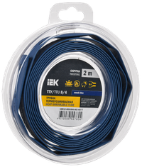 Трубка термоусадочная ТТУ нг-LS 8/4 синяя (2м/упак) IEK (IEK) UDR12-008-004-002-K07-T