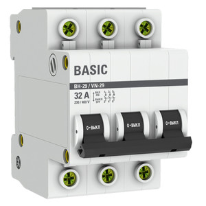 Выключатель нагрузки 3P 32А ВН-29 Basic (EKF) SL29-3-32-bas